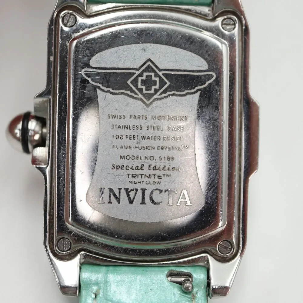 Invicta Silver Tone Women's Watch 29mm MOP Dial Extra Leather Strap New Battery